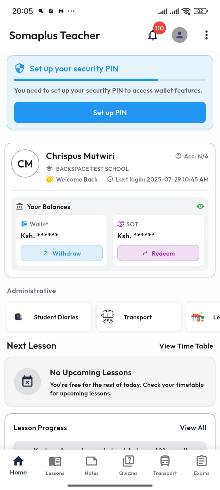 Teacher Dashboard